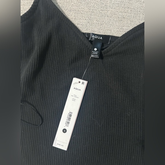 Aqua Ribbed Snap-Closure Tank Bodysuit - Picture 3 of 3